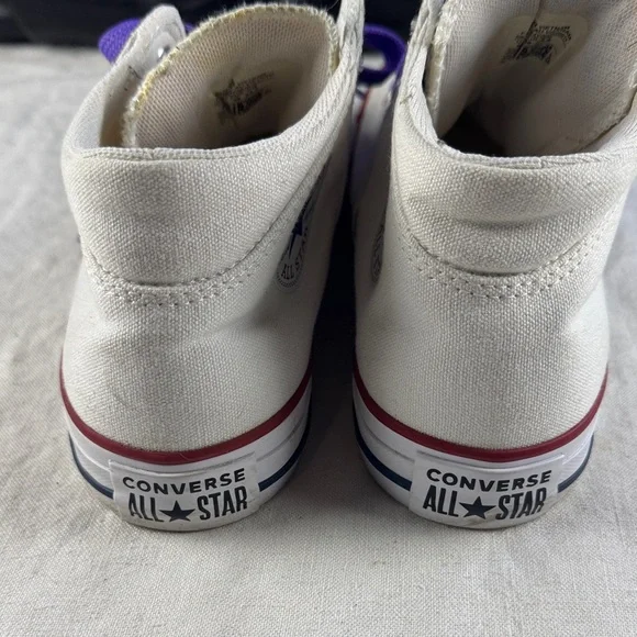 Converse Mid Madison Allstars Size 8 with Purple Laces - Picture 11 of 11
